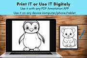 Cute Animals Coloring Pages for Kids, a Brochure Template by LA Design (Thumbnail 9 of 10)