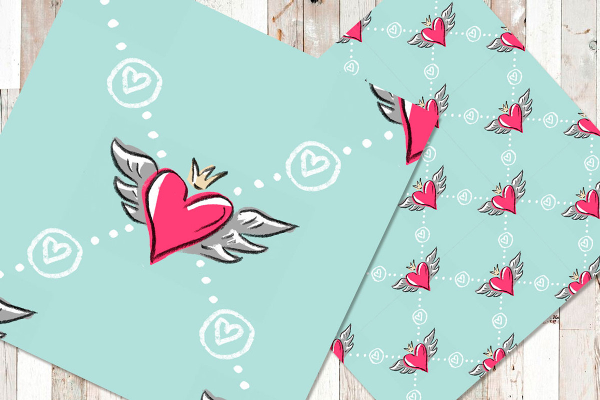 Set: seamless pattern with hearts, a Pattern Graphic by Melniklenart (Photo 9 of 10)