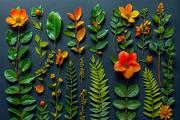 Vibrant Botanical Floral Collection, a Seasonal Illustration by StockVerse Creative (Thumbnail 2 of 4)