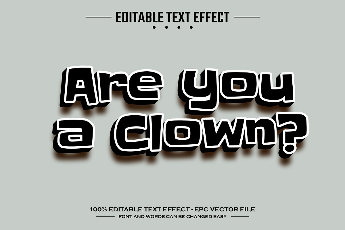 Clown editable text effect template, a Layer Style Add-On by nicemorning (Photo 1 of 3)