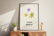 Cute doodle stars posters, cards set, a Decorative Illustration by Good Studio (Thumbnail 10 of 11)