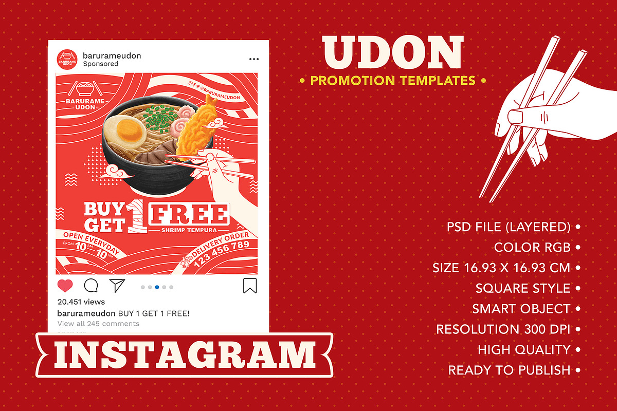 Udon Promotion Templates, a Flyer Template by MEDZ (Photo 5 of 6)
