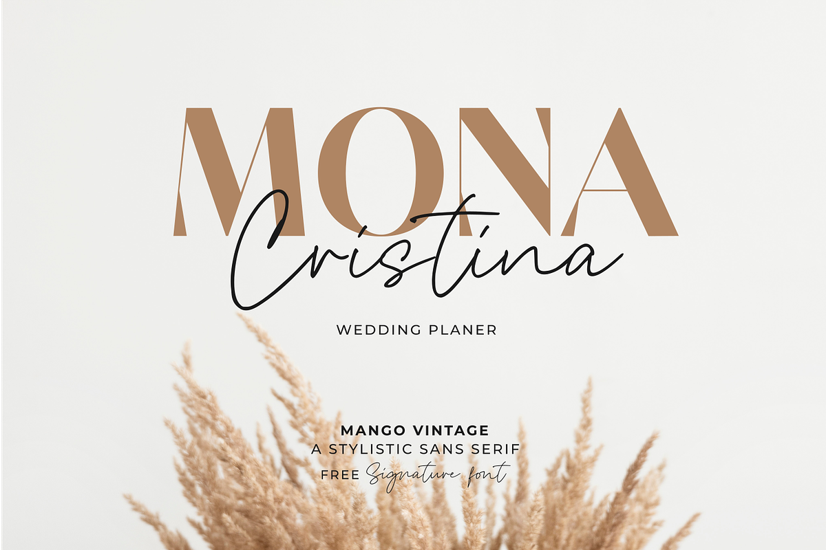 Mango Vintage Free Signature Font, a Sans Serif Font by zeenesia (Photo 5 of 16)