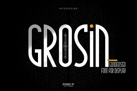 Grosin - Ultra Condensed Font, a Sans Serif Font by Linecreative