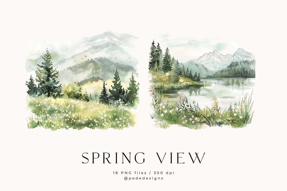 Spring View, a Seasonal Illustration by PeDe Designs (Photo 5 of 10)