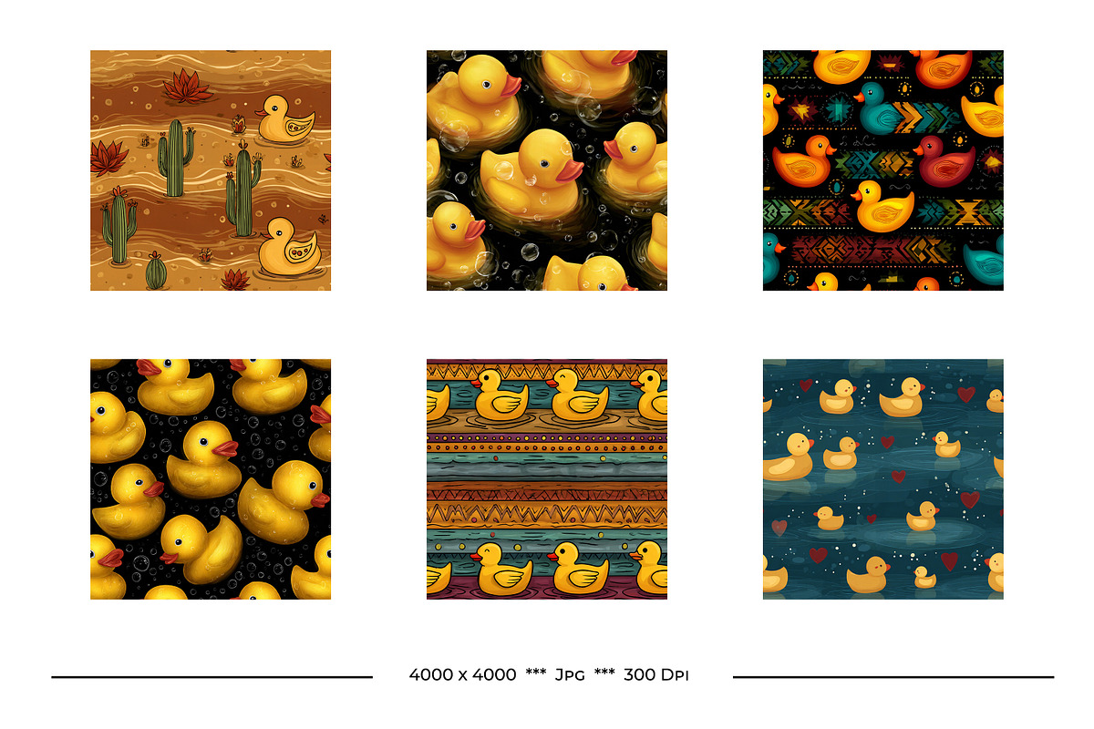 Rubber Duckies Retro Art Patterns, a Pattern Graphic by karenfoleyphoto (Photo 10 of 15)
