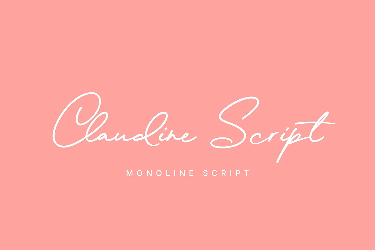 Claudine Script, a Script Font by etigletters (Photo 1 of 10)
