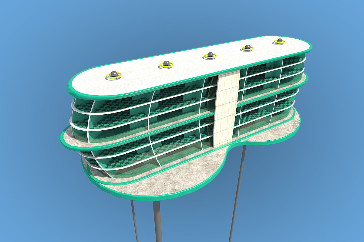 Futuristic Architecture Skyscraper #, an Architecture 3D Model by Daniel Mikulik (Photo 4 of 11)