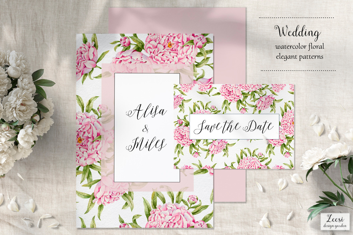 Peony Bloom Pattern & Motifs, a Pattern Graphic by Zeesi Design Garden (Photo 2 of 11)