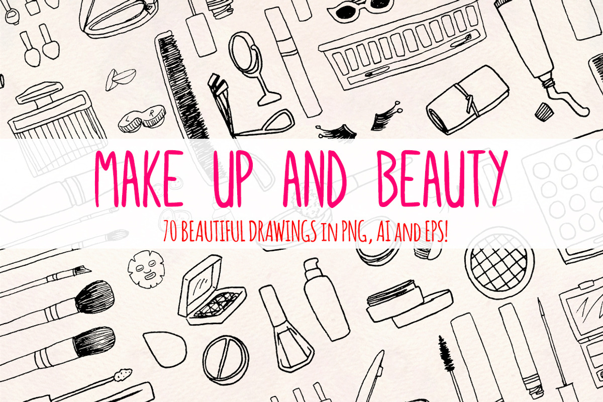 Cosmetics and Make Up Vector Bundle, a Person Illustration by Violet LeBeaux (Photo 2 of 3)
