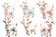 Watercolor Goat clipart, an Illustration by Designworld (Thumbnail 2 of 6)