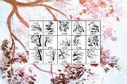 Watercolor Trees - Photoshop Brushes preview 3