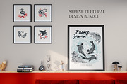 Japanese Collection Posters&Patterns, an Animal Illustration by helenreveur (Thumbnail 6 of 12)