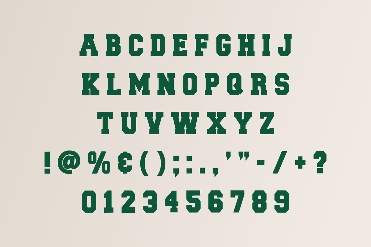 Vintage Army - College Font, a Slab Serif Font by Limited.studio (Photo 6 of 6)