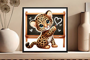 Baby Leopards Back to School Clipart, an Animal Illustration by DreamCafeArt (Thumbnail 5 of 5)