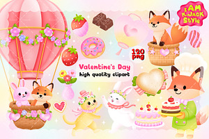 Lovely Hearts & Gifts PNG Pack, a Seasonal Illustration by K.JackArtwork