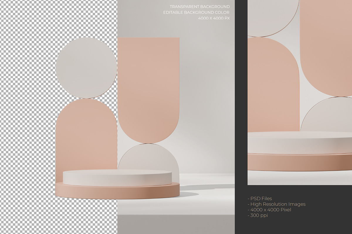5 Podium with Transparent Background, a Background Graphic by faustudio (Photo 6 of 7)