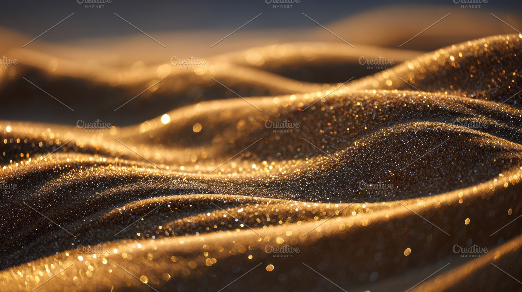Golden sunset on sandy waves, a Photo by Beautiful things
