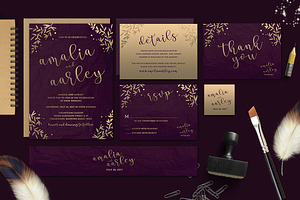 Leaves Wedding Invitation, an Invitation Template by Aarley Kaiven