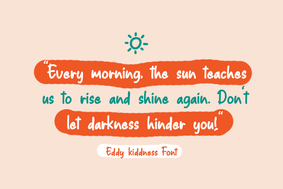Eddy Kidness - Kids Style Font, a Handwritten Font by Voux Studio (Photo 8 of 10)