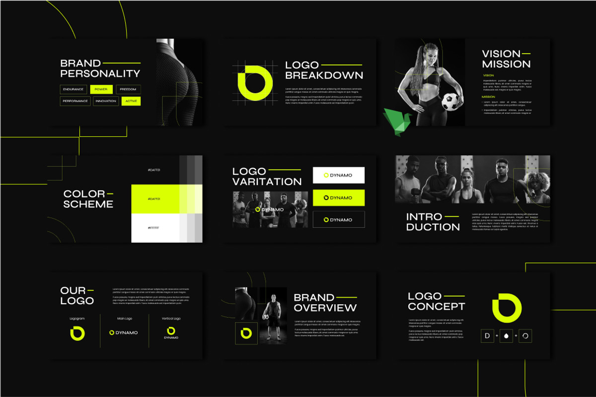 Dynamo Brand Identity Google Slides, a Presentation Template by Loin Studio (Photo 4 of 4)