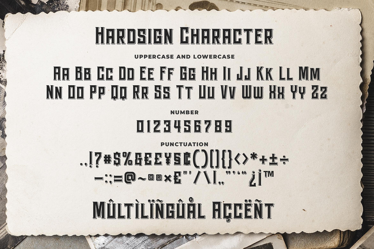 Hardsign - Layered Font, a Blackletter Font by Blankids Studio (Photo 7 of 9)
