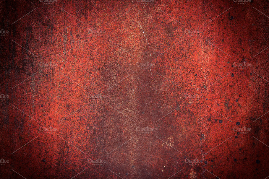 Red Scratched Metal Texture