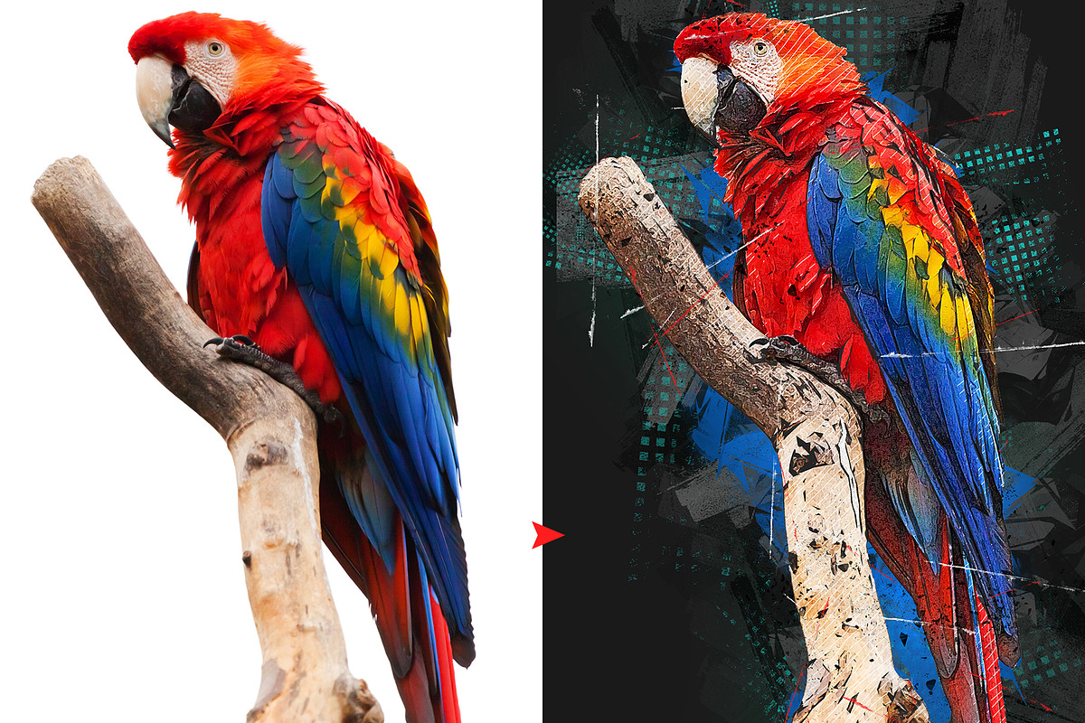 Abstract Art Photoshop Action, an Action Add-On by Design Forest (Photo 6 of 12)