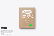 Kraft Box with Pasta Mockup, a Packaging Mockup by Reformer Mockup (Thumbnail 1 of 4)