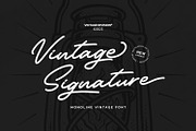 Vintage Signature, a Script Font by Vintage Division (Thumbnail 1 of 10)