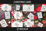 12 Christmas Mockup #1, a Print Template by Walentin (Thumbnail 1 of 13)