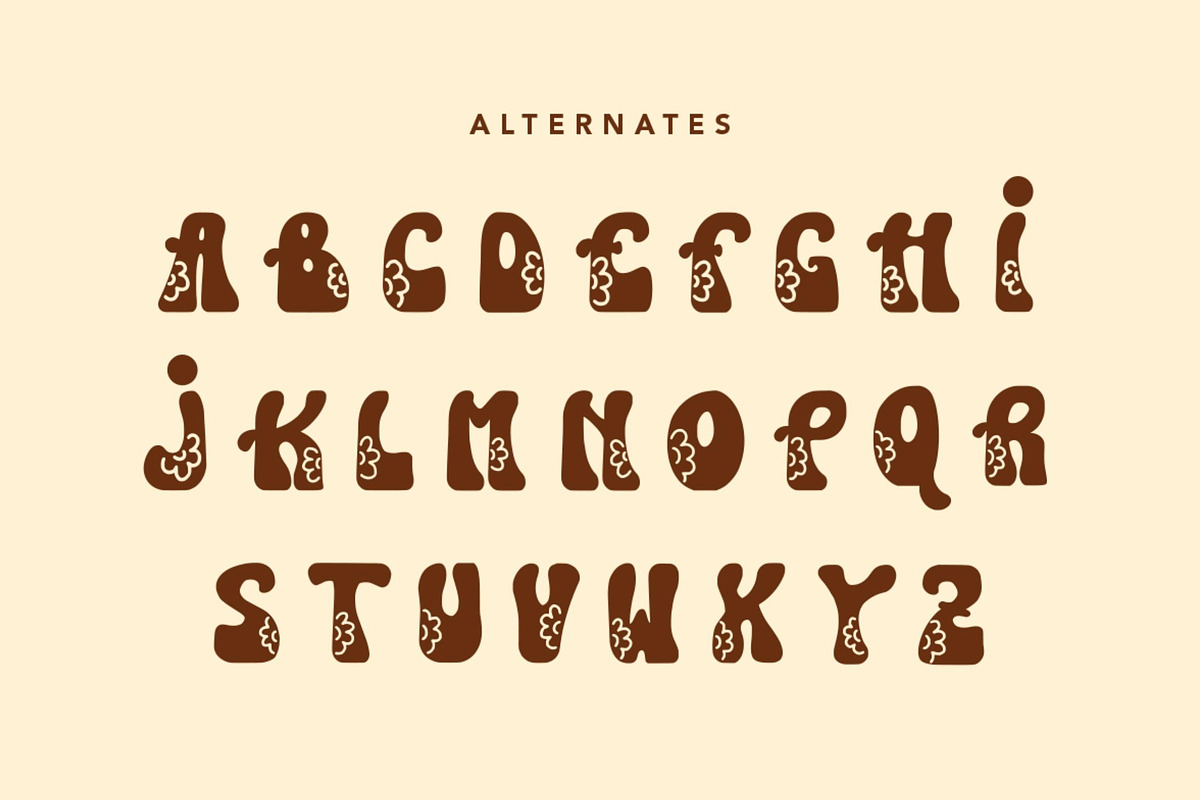 FlowerBreeze - A Groovy Display Font, a Symbol Font by AQR Studio (Photo 2 of 9)