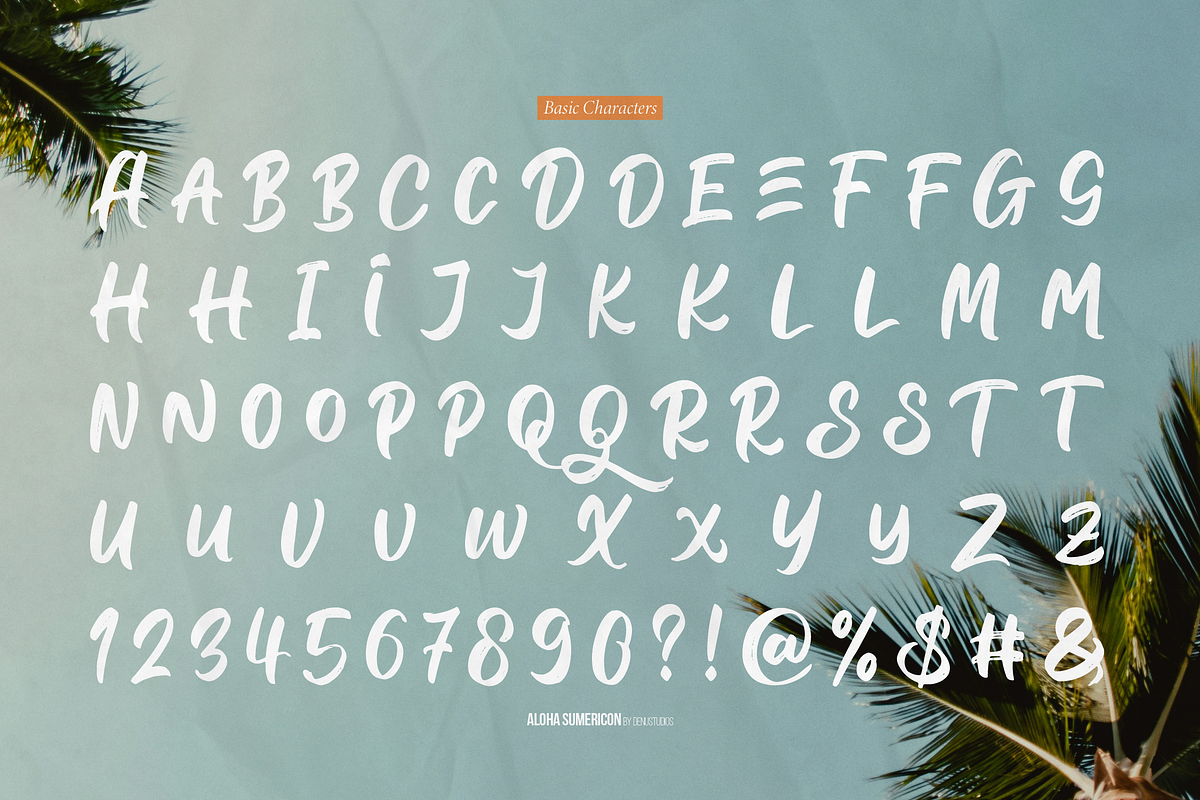 Aloha Sumericon | Hand Drawn Brush, a Handwritten Font by Denustudios (Photo 10 of 12)