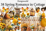 Spring Romance in Cottage Clipart, an Illustration by Designworld (Thumbnail 1 of 6)