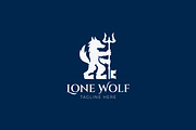 Lone Wolf Logo with Trident Key, a Branding & Logo Template by Signatoro (Thumbnail 2 of 3)