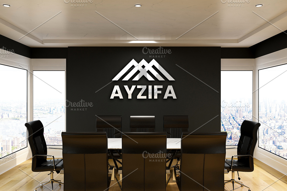 PSD Office Meeting Room Wall Mockup, a Product Mockup by Ayy (Photo 6 of 15)