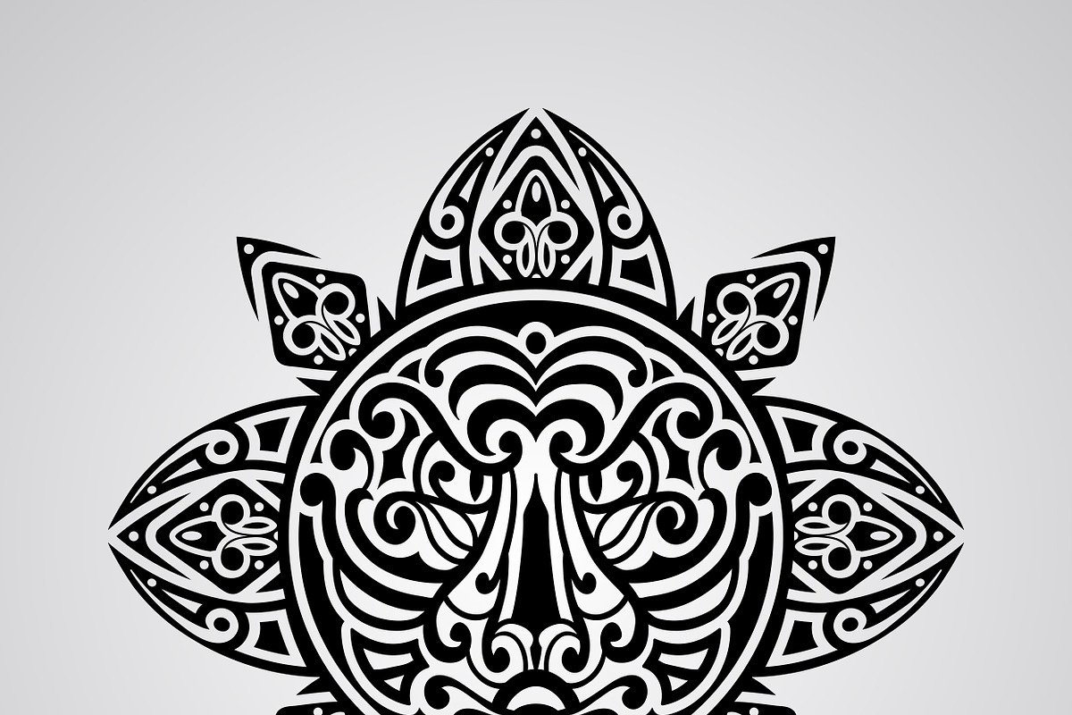 vector sun with tiger face in the ce