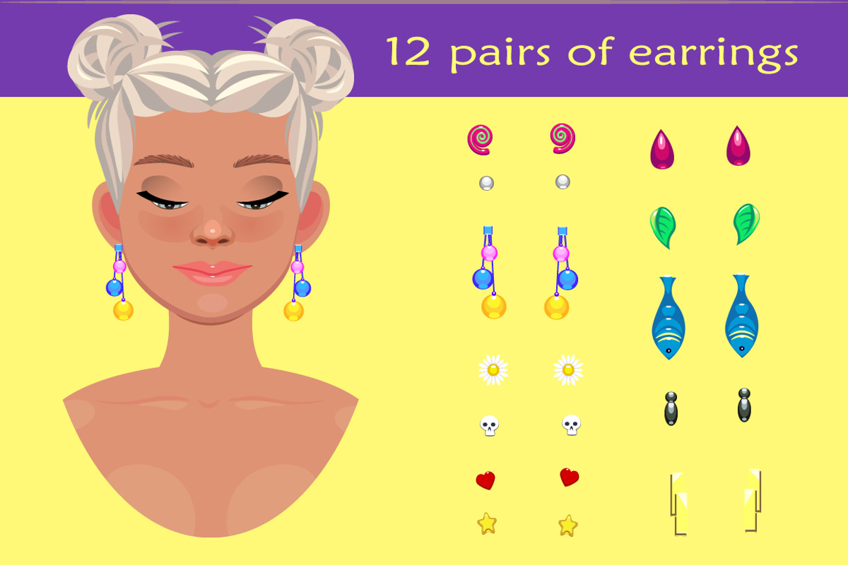Girl avatar creator (PS), a Person Illustration by Mandarinkas art (Photo 6 of 9)