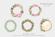 Forest Floral Clipart with Raspberry, an Illustration by WatercolorWind (Thumbnail 8 of 14)