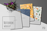 Notebooks mockup, a Print Template by ⚞ Kind Illustration ⚟ (Thumbnail 1 of 4)