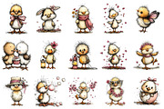 Whimsical Spring Chick Clipart, an Illustration by OK Design (Thumbnail 3 of 6)