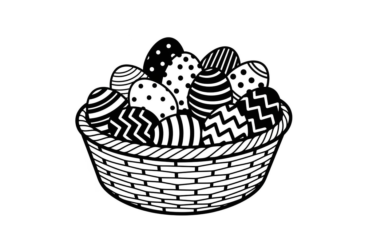 Easter Basket Vector Silhouette Bund, an Illustration by Designs_River (Photo 43 of 51)