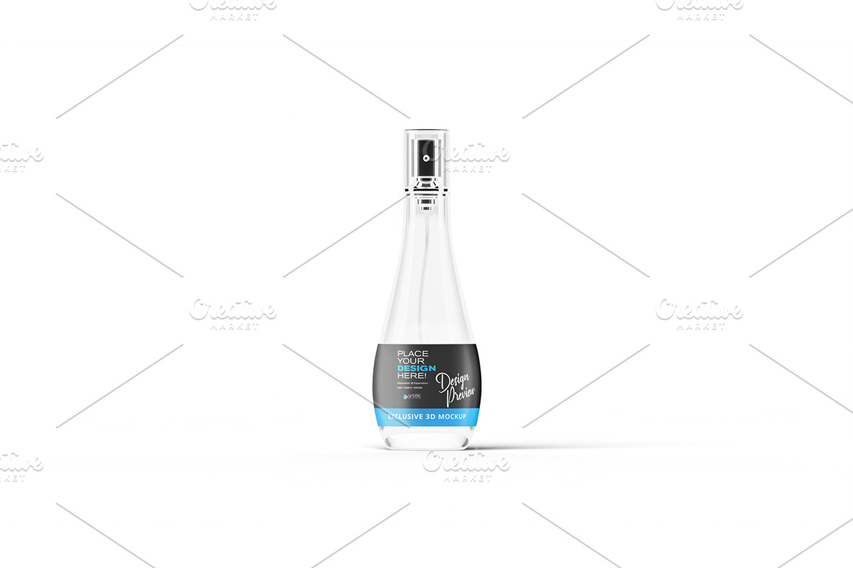 Glass Spray Bottle Perfume Mockup, a Packaging Mockup by artBit Design Studio (Photo 5 of 6)
