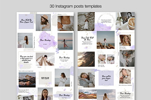 Lilac Puzzle CANVA IG Template N61