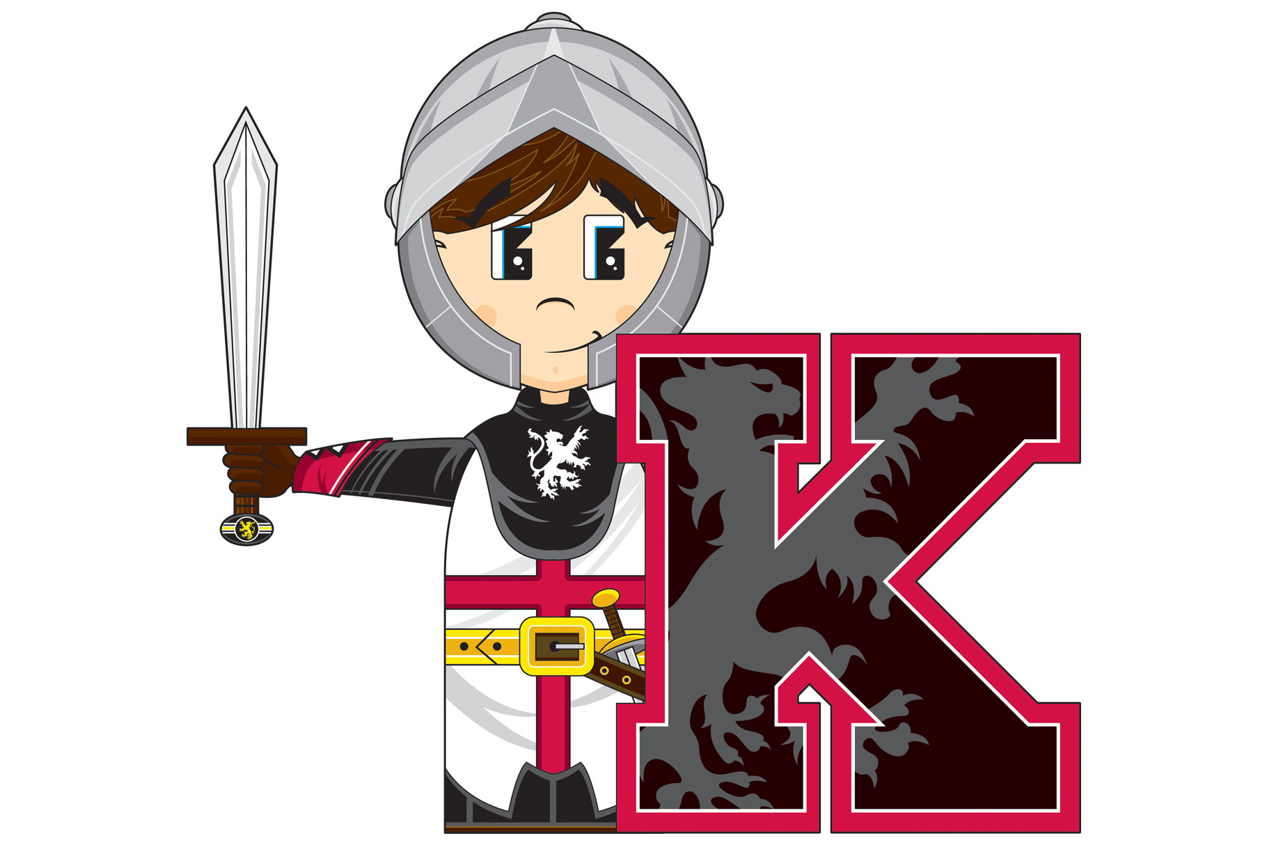 K is for Knight Illustration, an Education Illustration by Mark Murphy ...