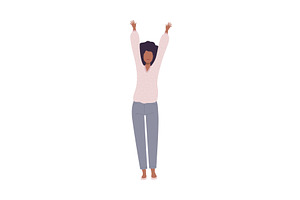 Young African American Woman, a Person Illustration by TopVectors