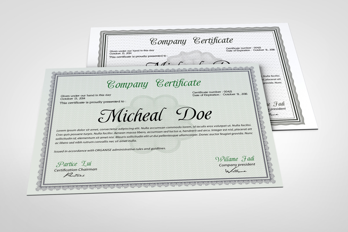 Certificate or Diploma Templates, a Stationery Template by idesignstudio (Photo 4 of 5)