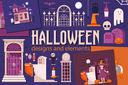 Halloween Designs and Elements Set, an Illustration by Alex Krugli (Thumbnail 1 of 6)
