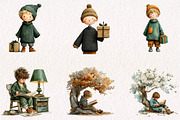 Children Clipart Mega Bundle, a Seasonal Illustration by CreationArt (Thumbnail 3 of 7)