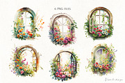 Romantic flower clipart bundle, a Decorative Illustration by Vasmila (Thumbnail 17 of 21)